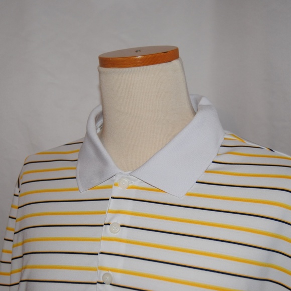 Adidas Striped Climalite Golf Shirt - Picture 3 of 5